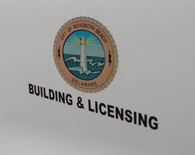 Building & Licensing City of Rehoboth Beach.